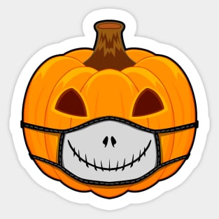 Pumpkin Halloween with Jack mask Sticker